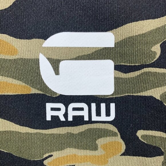 G Star Mens Sweater Medium Green Black Tiger Camo Crewneck Long Sleeve Army - Picture 3 of 9